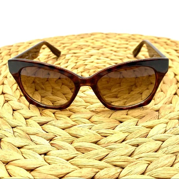 ALEXANDER MCQUEEN DARK BROWN CAT EYE SUNGLASSES LOGO Alexander McQueen Sunglasses AM0299S 002 Dark Havana Brown  main image 4